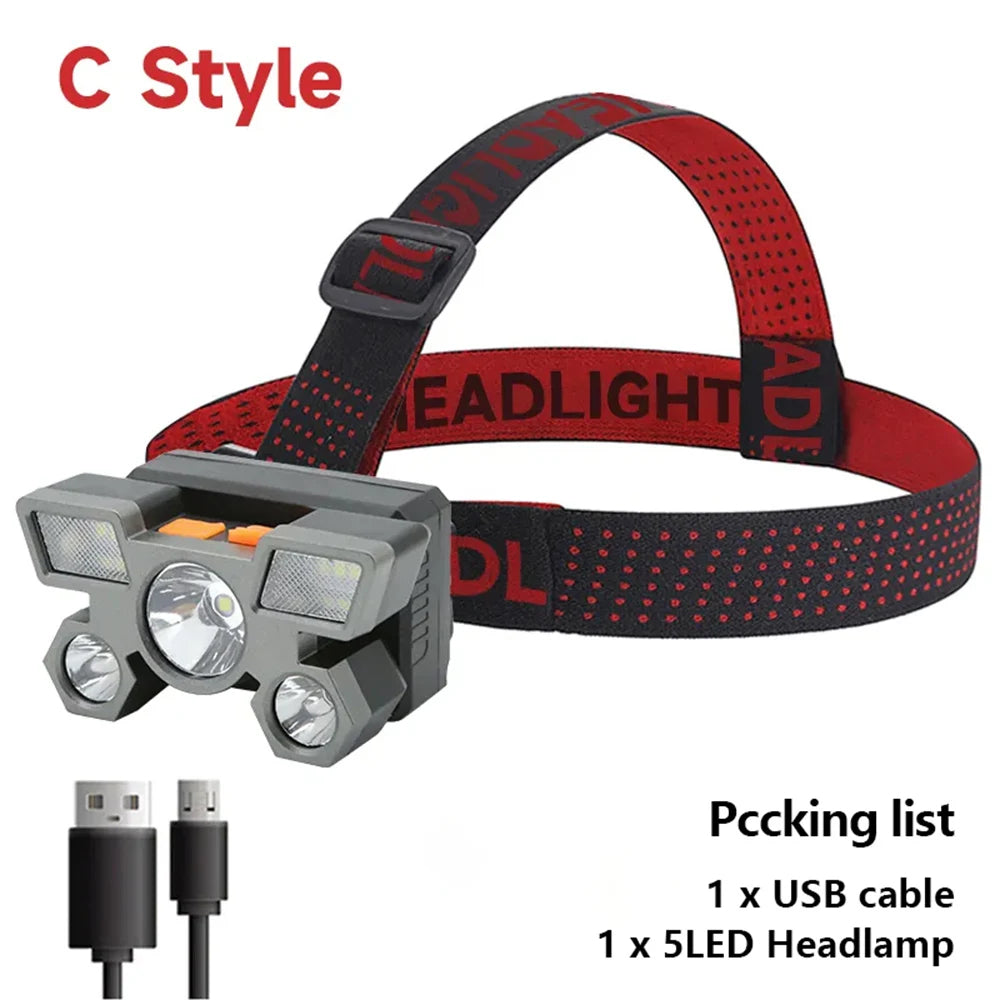 OG Outdoor - 5 LED Rechargeable Headlamp