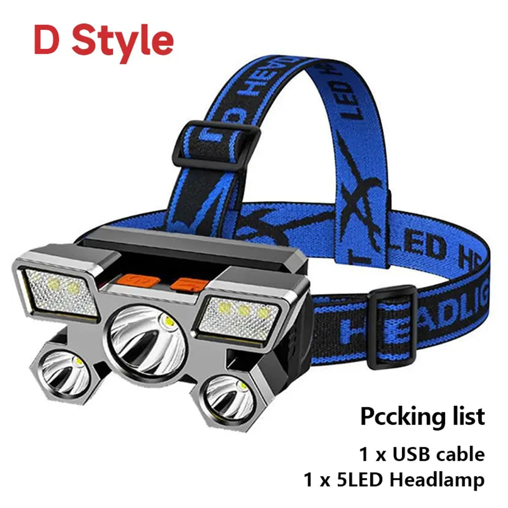 OG Outdoor - 5 LED Rechargeable Headlamp