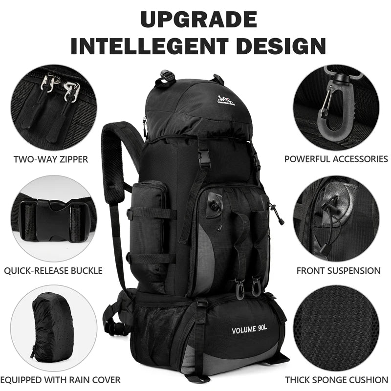 OG Outdoor - 90L Waterproof Hiking Backpack
