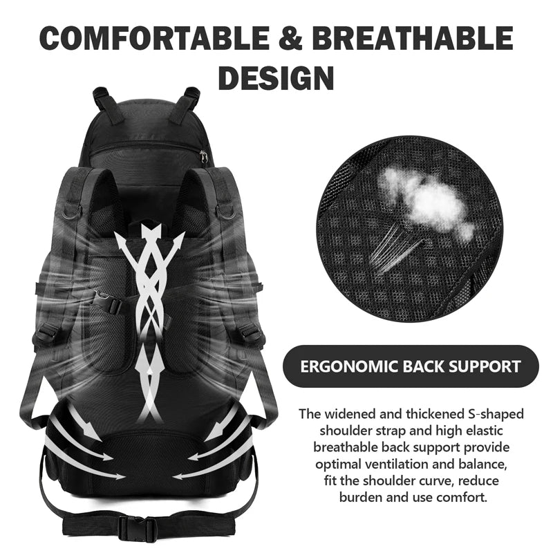 OG Outdoor - 90L Waterproof Hiking Backpack