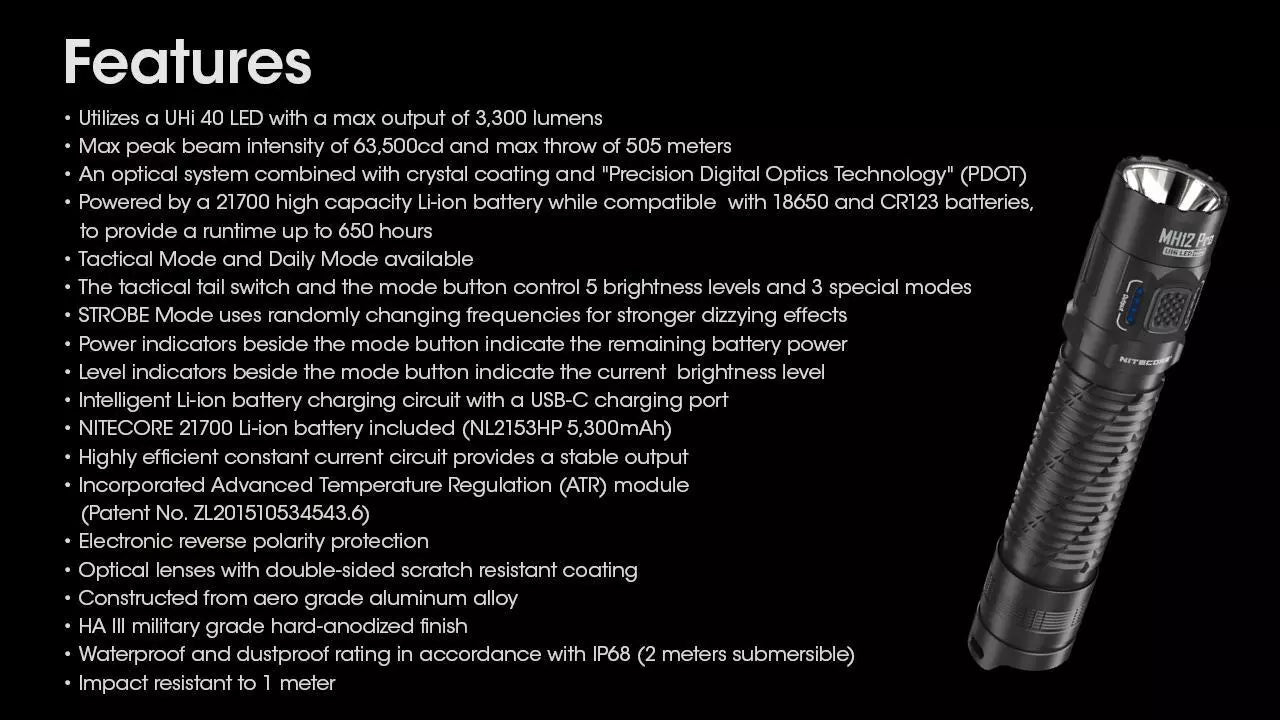 OG outdoors - Premium torch MH12 Pro